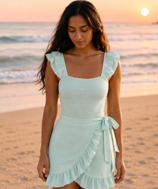 Ruffled coverup (Mint)